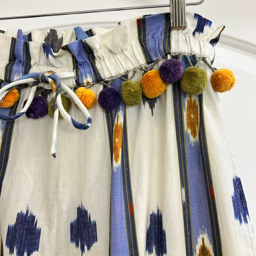 NWT Anthropologie Ollari Pom Pom Wide-Leg Pants - Picture 7 of 11
